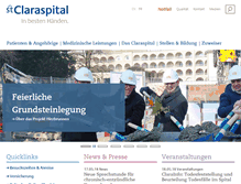 Tablet Screenshot of claraspital.ch